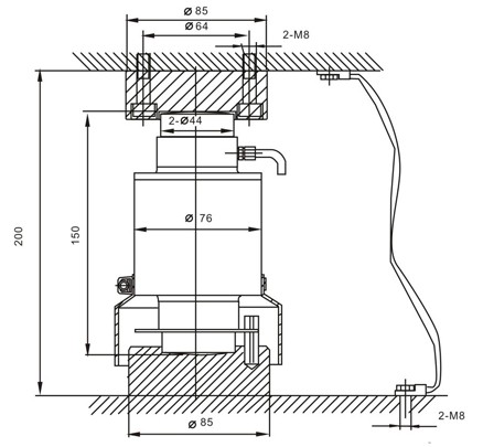 ZSFB-D-40T稱重傳感器尺寸圖