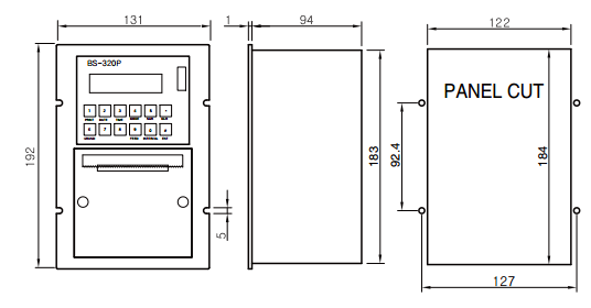 BS-320P顯示儀表尺寸圖