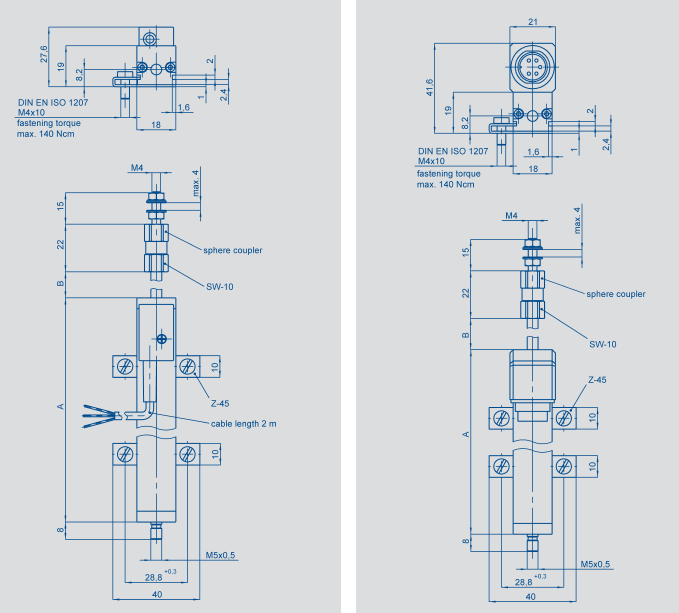 德國(guó)Novotechnik TS-25直線位移傳感器尺寸圖